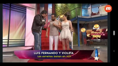 Violeta Isfel Y Luis Fernando Peña En Las Estrellas Bailan En Hoy
